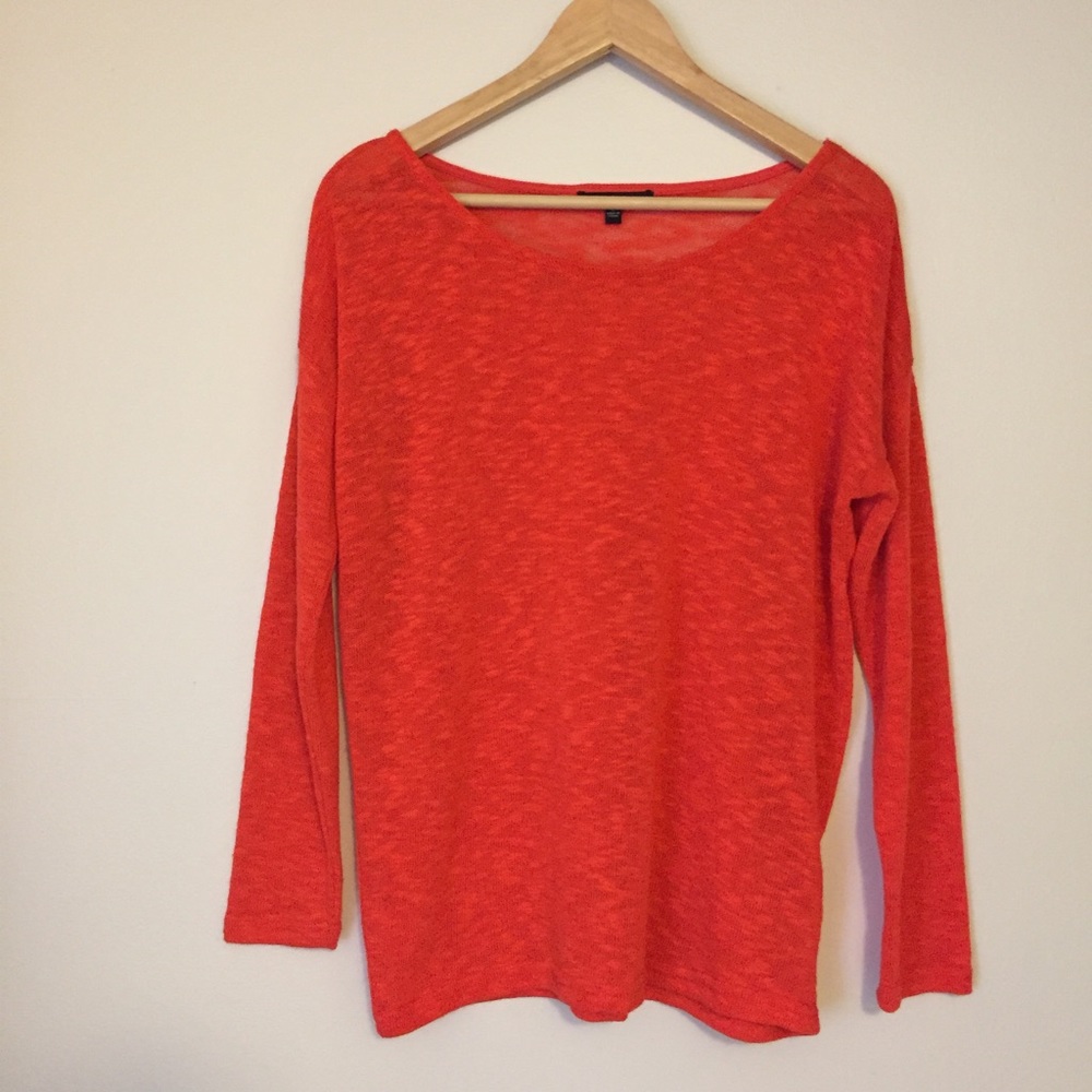 Cable & Gauge Orange Lightweight Sweater - Medium